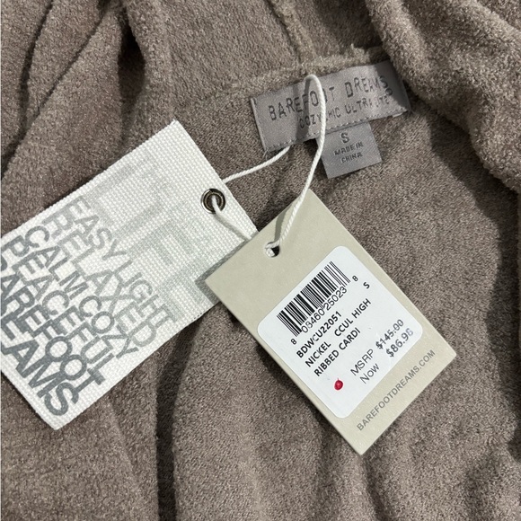 Barefoot Dreams Long Brown Cardigan, Size: S - Picture 4 of 5